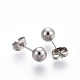 Puces d'oreilles en 304 acier inoxydable et ensemble de bijoux des colliers avec pendentif SJEW-L136-15M-4