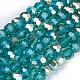 Electroplate Glass Beads Strands EGLA-D021-42-1