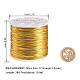 BENECREAT 17 Gauge (1.2mm) Aluminum Wire 380FT (116m) Anodized Jewelry Craft Making Beading Floral Colored Aluminum Craft Wire - Light Gold AW-BC0001-1.2mm-08-2