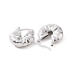 Brass Thick Hoop Earrings for Women EJEW-F303-11P-2