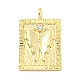 Латунные микропаве прозрачные подвески с фианитом FIND-Z044-06B-1