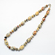 Collares de abalorios de piedras preciosas de moda NJEW-R208-21-1
