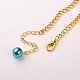 Vetro collana di perle bavaglino NJEW-PJN876-4