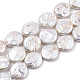 Fili di perle di keshi di perle barocche naturali PEAR-S018-06D-1