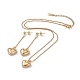Ожерелья с подвесками и серьги-подвески комплекты украшений SJEW-JS01170-2