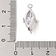 Подвески из прозрачного стекла с инкрустацией из латуни KK-S388-28P-3