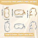 Sunnyclue 1 boîte 6 pièces fermoirs de collier en couches fermoir de superposition de bracelet fermoirs de perles d'arachide strass colliers bracelets connecteur à plusieurs brins pour la fabrication de bijoux femmes bricolage artisanat argent or FIND-SC0003-98-2