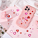 16 шт. 16 стиля наклейки из акриловых страз в виде лица и сердца&nbsp;AJEW-SP0001-94-3