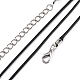 Fabricación de collar de cordón de poliéster encerado coreano X-NJEW-JN01558-01-1