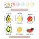 Nbeads Fruits & Vegetables Silicone Knitting Needle Point Protectors DIY-NB0009-48-2