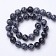 Naturschneeflocke Obsidian Perlen Stränge G-D855-11-12mm-2