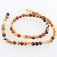 Ágata piedra preciosa natural hebras de perlas reronda G-E232-06-2
