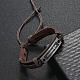 Rectangle en alliage avec bracelet à maillons croisés BJEW-C037-01B-2