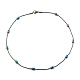 Ion Plating(IP) 304 Stainless Steel Round Snake Chain Necklace with Oval Beaded NJEW-E098-04RC-1