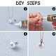 201 Stainless Steel Cup Pearl Peg Bails Pin Pendants STAS-O107-17P-2