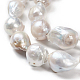 Fili di perle di keshi di perle barocche naturali PEAR-K004-20-2