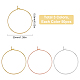 SUNNYCLUE 150Pcs 3 Colors Brass Wine Glass Charm Rings FIND-SC0001-98A-2