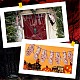 Gorgecraft 2 set 2 striscioni con bandiera a forma di mano e coltello sanguinanti in carta per decorazione di Halloween AJEW-GF0007-45-7
