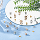 OLYCRAFT 120Pcs 4 Style Earring Studs with Loop Stud Earring Findings with Clear Cubic Zirconia Round Blank Stud Earring Gold and Silver Rhinestones Earring Studs for DIY Earrings Jewelry Making DIY-OC0010-07-4