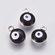 Double-sided Platinum Plated Alloy Enamel Charms ENAM-WH0046-B04-2
