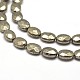 Faceted Oval Natural Pyrite Beads Strands G-I126-13-20x15mm-3