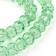 Imitate Austrian Crystal Pale Green Faceted Glass Rondelle Spacer Beads X-GR8MMC15Y-3