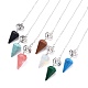 Natural & Synthetic Mixed Gemstone Hexagonal Pointed Dowsing Pendulums G-A024-A-2