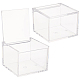 4 grilles boîtes cadeaux en plastique transparent CON-WH0087-68A-1