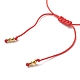 Heart and Evil Eye Acrylic Braided Bead Bracelet for Teen Girl Women BJEW-JB06997-02-6
