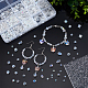 Nbeads 15 stile fili di perle di vetro placcato trasparente EGLA-NB0001-25-5