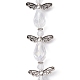 Fili di perle di vetro trasparente elettrolitico a forma di fata angelo AJEW-JB01172-03-1