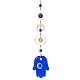Blue Evil Eye Lampwork Pendant Decorations HJEW-JM01603-01-1