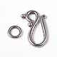 Tibetan Style Alloy Hook and Eye Clasps PALLOY-E436-56AS-NR-1