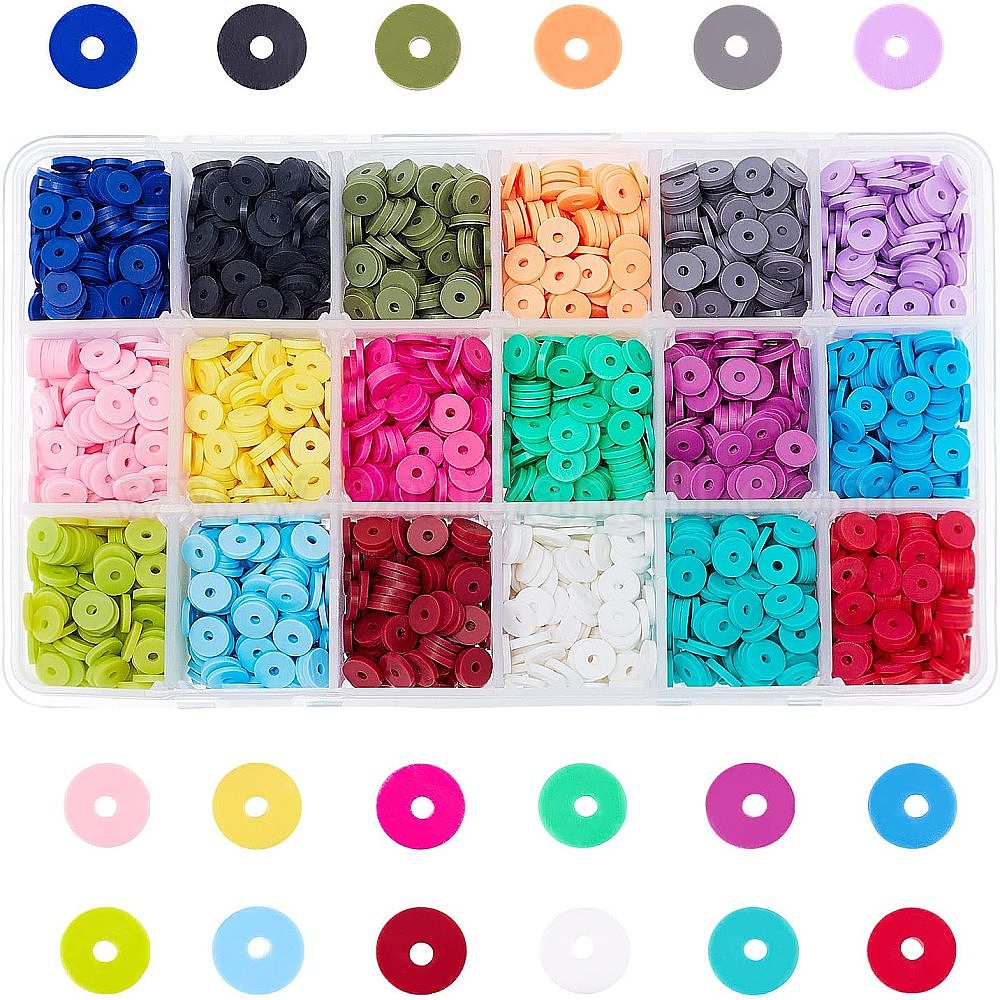 Shop PandaHall Elite 4500-5400pcs Spacer Beads Polymer Clay Spacer ...