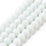 Chapelets de perles en verre, ronde, blanc, 10mm, Trou: 1mm, Environ 33 pcs/chapelet, 12 pouce