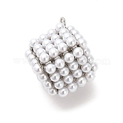 Стойка из латуни с пластиковыми жемчужными подвесками KK-L210-012P-02