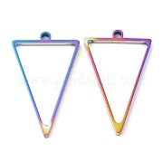 304 pendentifs triangulaires à lunette arrière ouverte en acier inoxydable STAS-Z040-10RC
