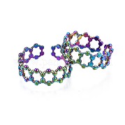 304 anillo de puño hexagonal de acero inoxidable RJEW-N038-082