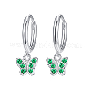 Элегантные серьги-кольца из стерлингового серебра s925 в форме бабочки BR6455-4