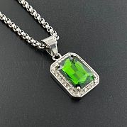 Модные ожерелья из нержавеющей стали со стразами FH6785