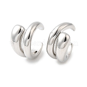 Серьги-клипсы из латуни с гальваническим покрытием EJEW-R162-24P