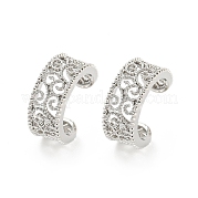 Серьги-каффы из латуни с реечным покрытием EJEW-C102-06P