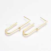 Brass Stud Earring Findings KK-T038-234G