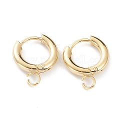 201 orecchini a cerchio huggie in acciaio inossidabile, con anello orizzontale e perno in acciaio chirurgico inossidabile 316, vero placcato oro 24k, 16x13.5x2.5mm, Foro: 2.5 mm, ago :1mm