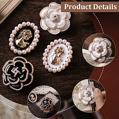 Clips en alliage de fleurs&nbsp;AJEW-WH20130-221A-02