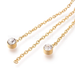 Серьги-кисточки из нержавеющей стали 304 с цепочкой&nbsp;EJEW-O098-07G