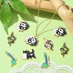 20шт 5 стиля подвески из сплава с эмалью&nbsp;ENAM-CJ0005-74