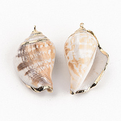 Pendentifs en spirale naturelle galvanoplastie&nbsp;SSHEL-R144-07