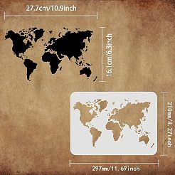 Grandi modelli di stencil per pittura da disegno riutilizzabili in plastica&nbsp;DIY-WH0202-438