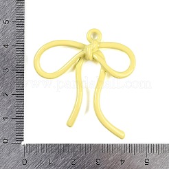 焼付塗装合金ペンダント  蝶結び  シャンパンイエロー  45x42x6mm  穴：3mm&nbsp;LS-FIND-G080-02E